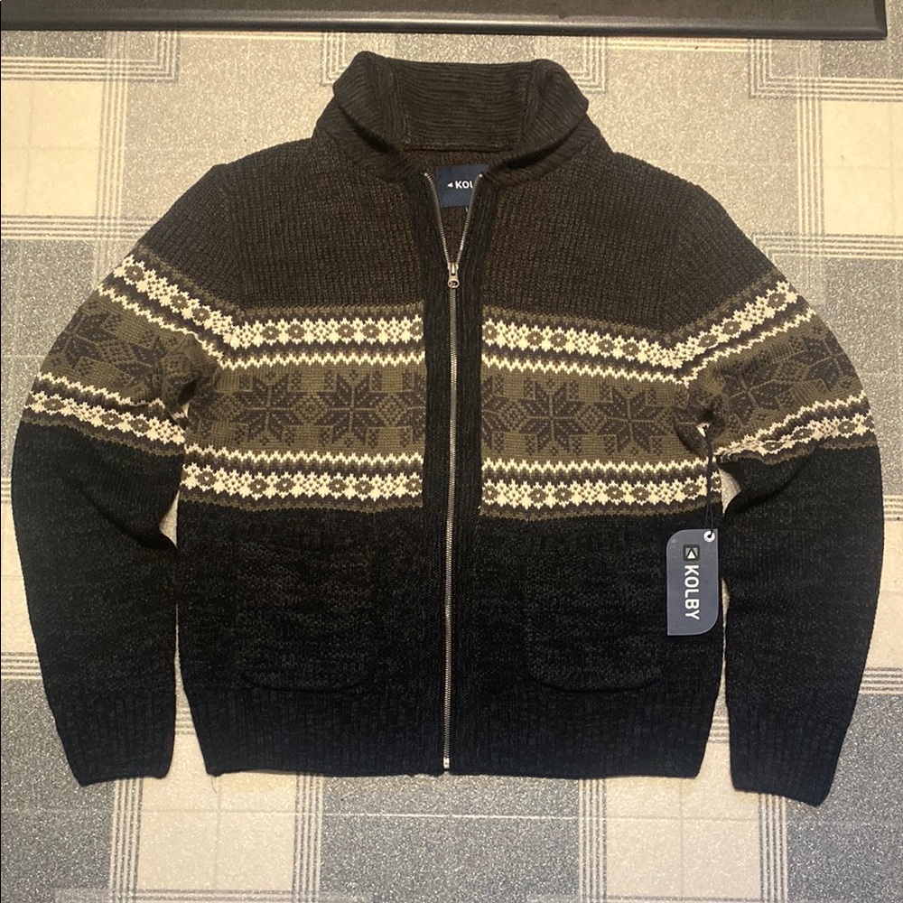 New Kolby Jack Diamond full zip knitted cardigan